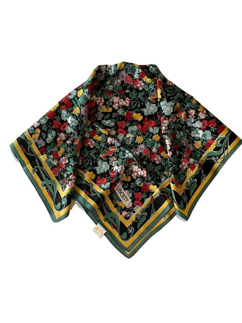 Liberty of London Silk Scarf Vintage Floral Made in England